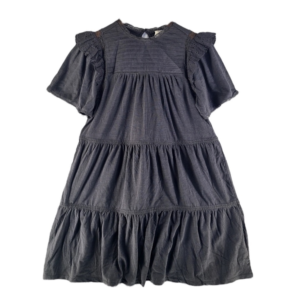 GOOD HART by MATILDA JANE McKinney Tierred Dress in Charcoal Size Small - Picture 2 of 9